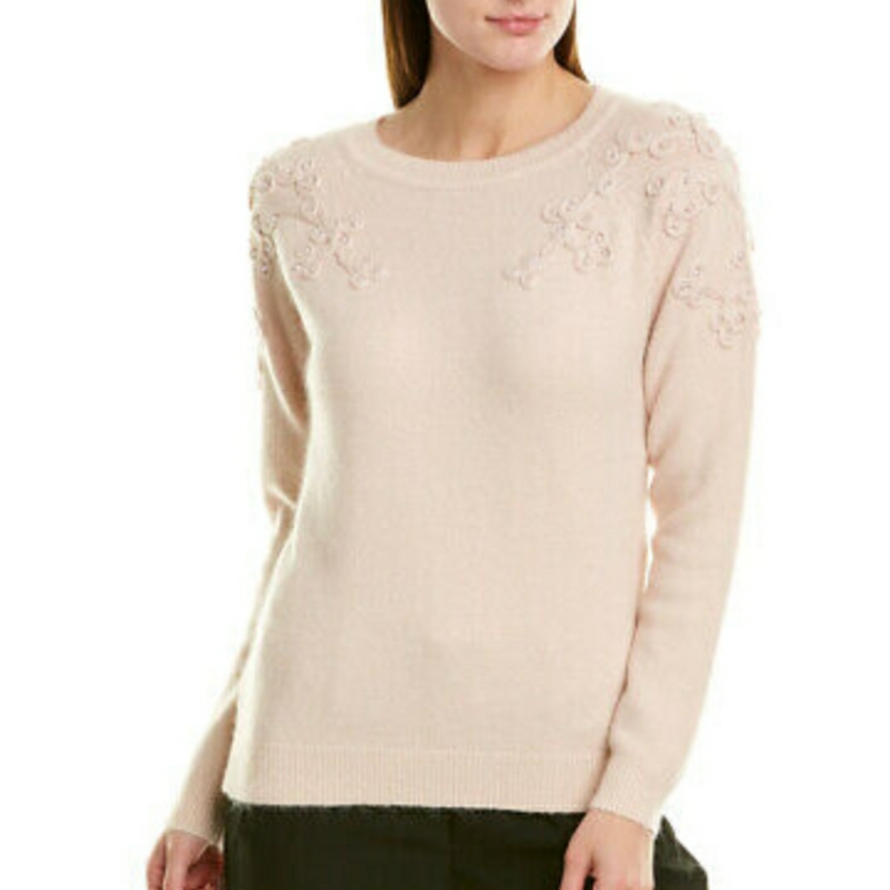 Nwt Nanette Lepore sweater w/ embroidery detail L